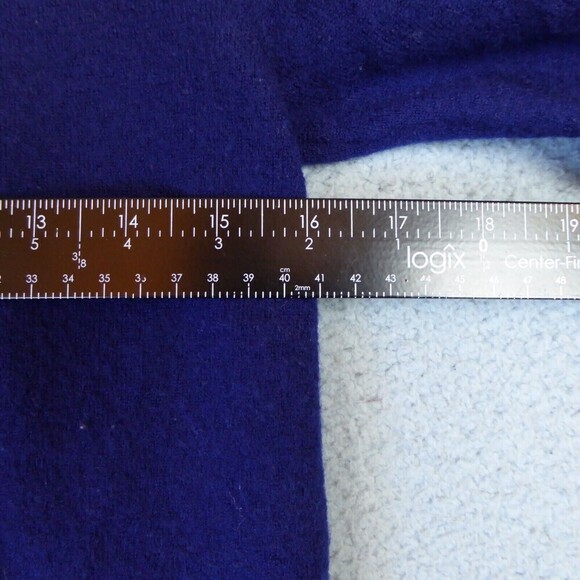 Vintage Tweeds Cardigan Sweater Womens Small Blue Open Front Merino Wool - Picture 6 of 10